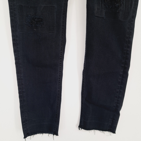 Escada Sport Black Distressed Jegging Cropped‎ Size 36 = US 6 - Picture 3 of 10